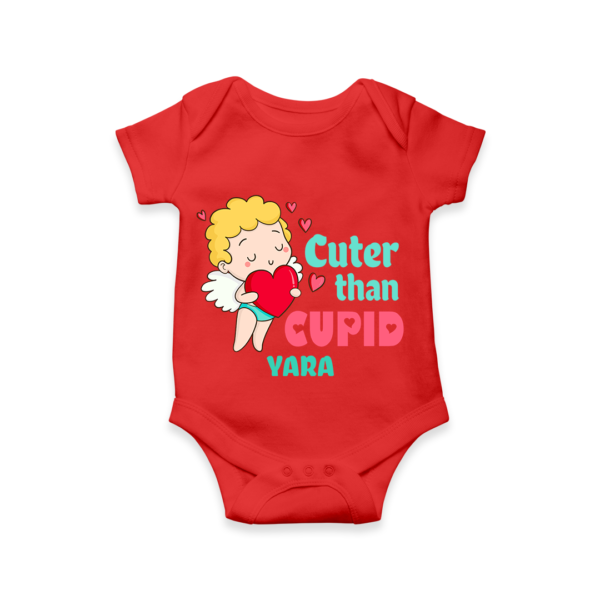 Red Valentine's Themed Baby Onesie With Name