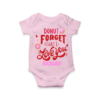 Pink Valentine's Themed Baby Onesie With Name