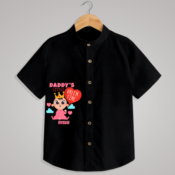 Black Chinese Collared Shirt With custom name for kids/ boys