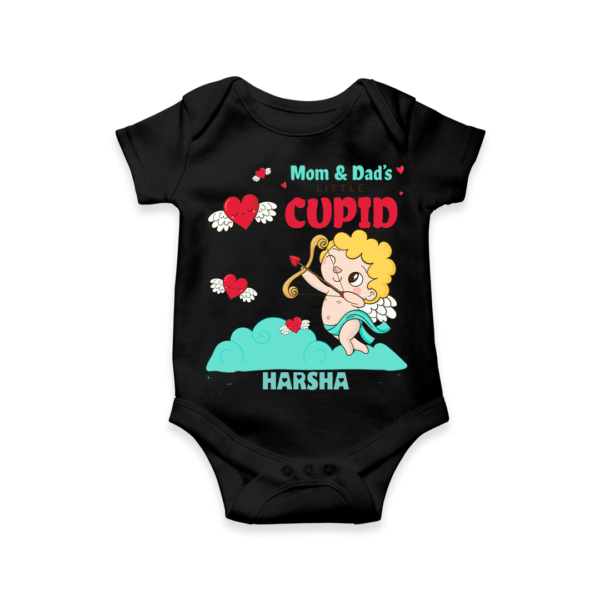 Black Valentine's Themed Baby Onesie With Name
