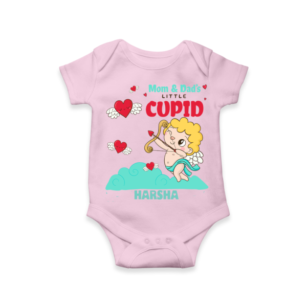 Pink Valentine's Themed Baby Onesie With Name