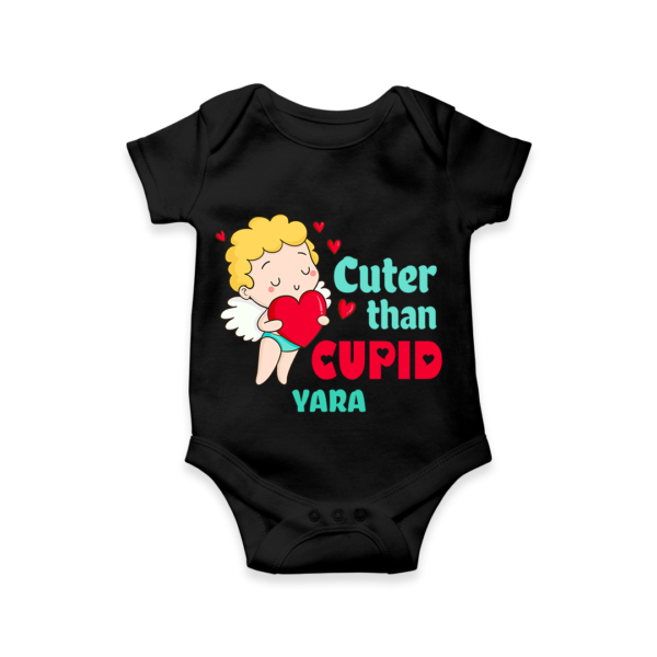Black Valentine's Themed Baby Onesie With Name