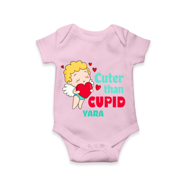 Pink Valentine's Themed Baby Onesie With Name