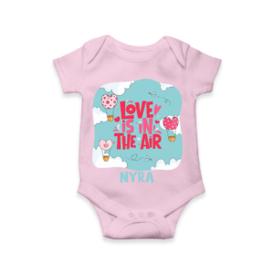Pink Valentine's Themed Baby Onesie With Name