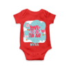 Red Valentine's Themed Baby Onesie With Name
