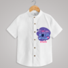 White Valentine's Themed Boys Shirt With Custom Name