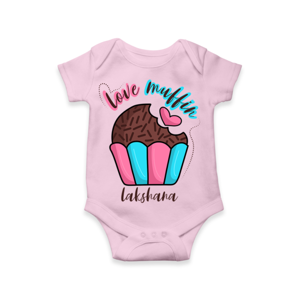 Pink Valentine's Themed Baby Onesie With Name