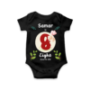 Eigth month birthday customised baby onesie - Black