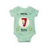 Seventh month birthday customised baby onesie - Green