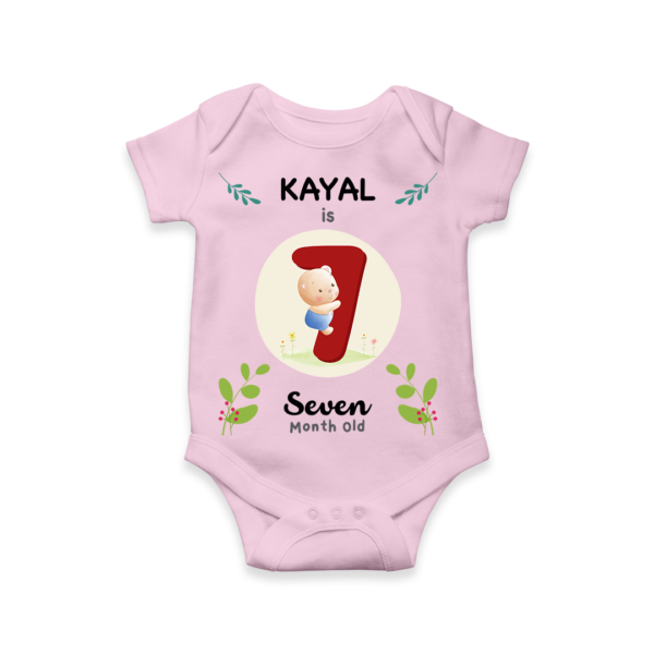 Seventh month birthday customised baby onesie - Option