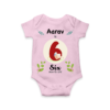 Fifth month birthday customised baby onesie - Pink