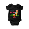 EASTER DESIGN BABY ROMPER WITH NAME - BLACK