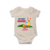 EASTER DESIGN BABY ROMPER WITH NAME - GREY