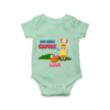 EASTER DESIGN BABY ROMPER WITH NAME - MINT GREEN