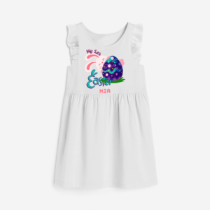 My First Easter - Custom Name Easter Dress with Ruffle Details